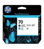 Картридж HP №70 C9404A черный матовый и голубой